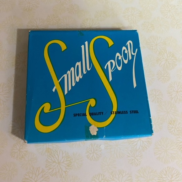 Vintage Small Spoons set of 12 deadstock stainless steel spoons neon han… - Picture 4 of 5